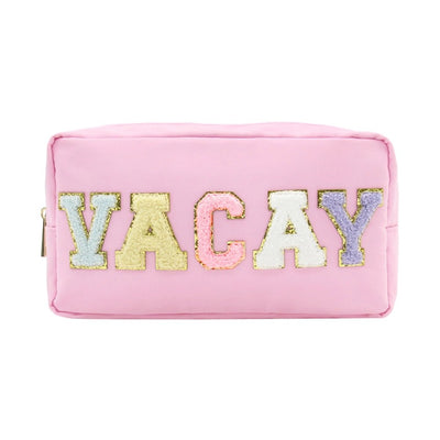 Vacay Cosmetic Bag - Varsity Collection - Lemon And Lavender Toronto
