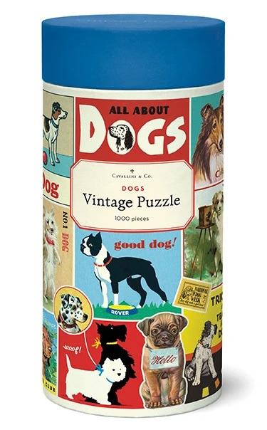 1000 pc Vintage Puzzle "Dogs" - Cavallini - Lemon And Lavender Toronto