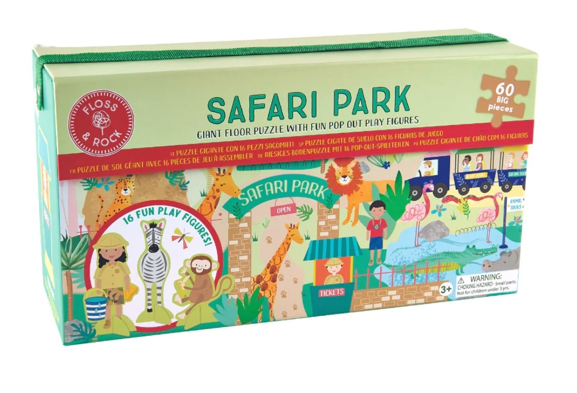 60 Piece Giant Floor Puzzle with Pop Out Pieces - Safari – Lemon