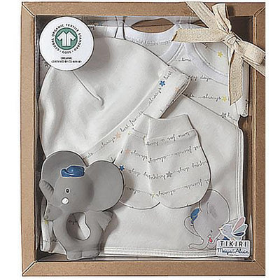 Alvin the Elephant - Newborn Baby 5 Piece Gift Set - Lemon And Lavender Toronto
