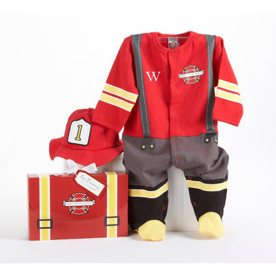Baby Firefighter Two-Piece Layette Gift Box - Lemon And Lavender Toronto