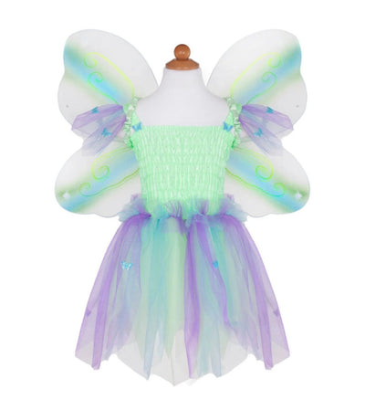 Butterfly Dress & Wings With Wand Green/Multi - Lemon And Lavender Toronto