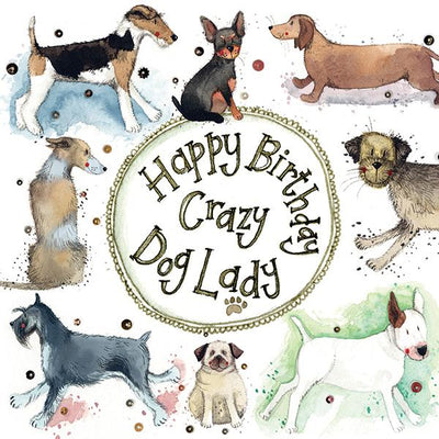 Crazy Dog Lady- Mini Card - Lemon And Lavender Toronto