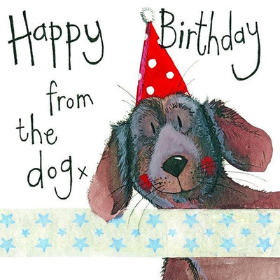 Happy Birthday from the Dog- Mini Card - Lemon And Lavender Toronto