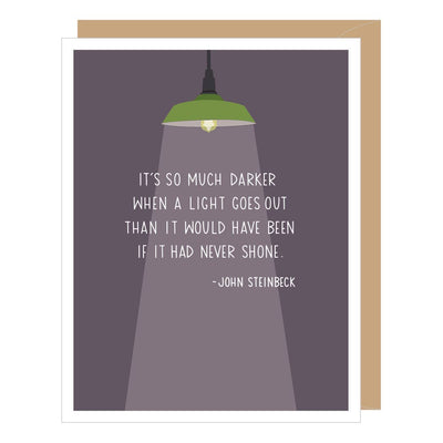 John Steinbeck Quote Sympathy/Support Card - Lemon And Lavender Toronto