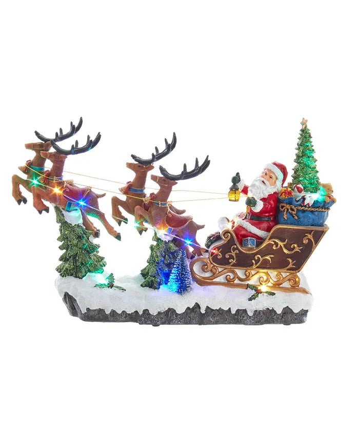 LED Musical Santa and Sleigh Table Piece