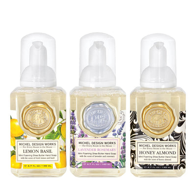 Mini Foaming Hand Soap Set : Lemon Basil, Lavender Rosemary, Honey Almond - Lemon And Lavender Toronto