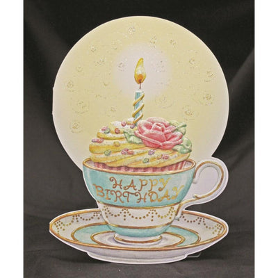 Teacup with Cupcake- Card - Lemon And Lavender Toronto