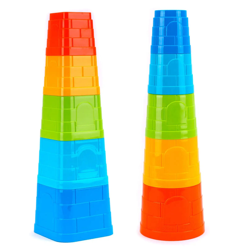 Baby Stacking Cups Toy - Set of 2 Colorful Stacking- Made in Ukraine