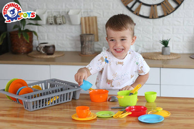 Play Dishes for Kids Kitchen - 33 Pcs Pretend Play- Made in Ukraine