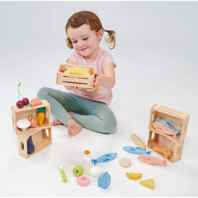 Wooden Dairy Crate Toy - Montessori