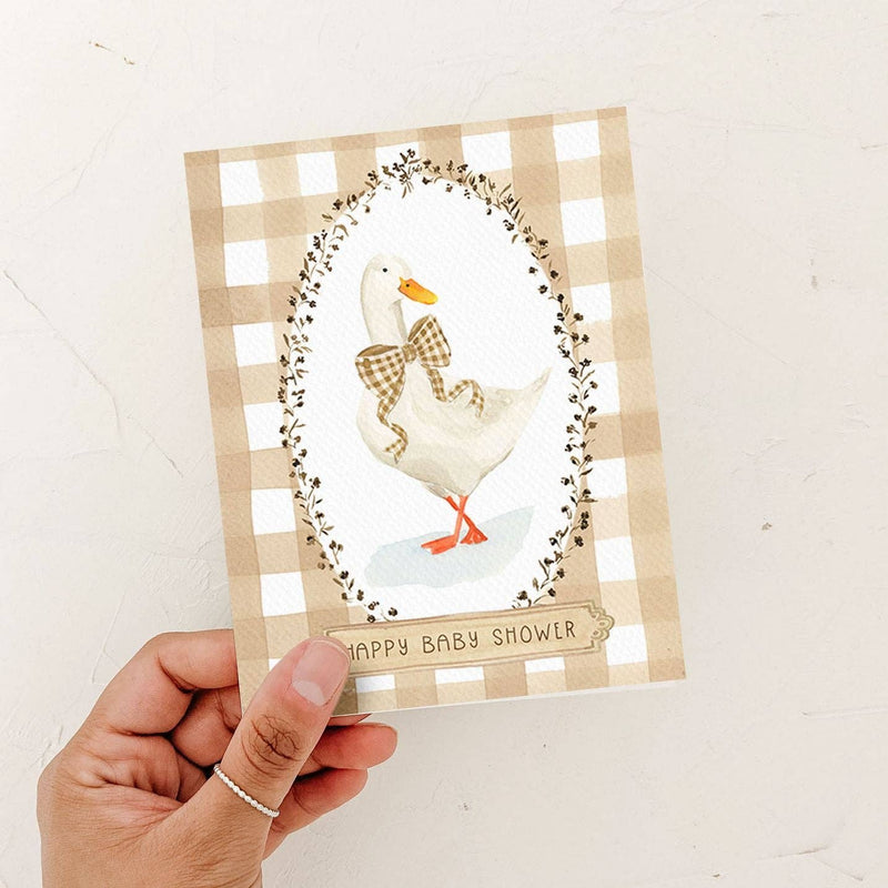 Plaid Baby Shower Card | Goose Card