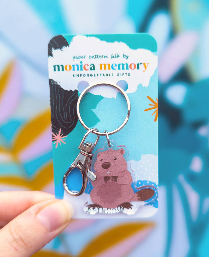 Beaver Animal Keychain - Made in Canada