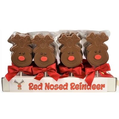 Red Nosed Reindeer Milk Chocolate Pops