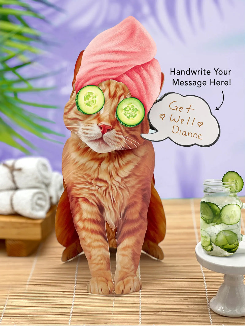 Orange Tabby Cat Pop-Up Card