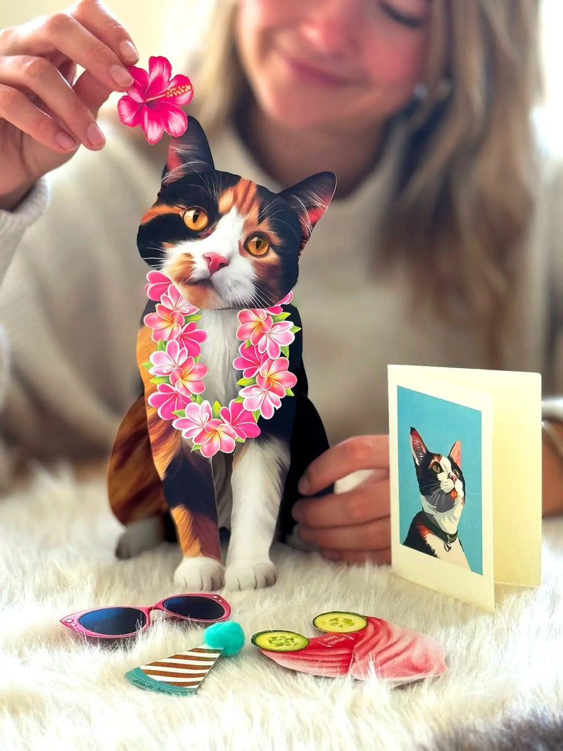 Calico Cat Pop-Up Card