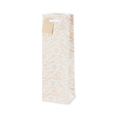 Lace Applique Wine Bag