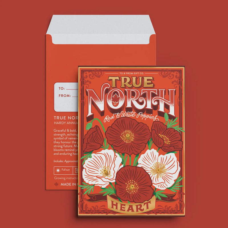 True North Canada Poppies (Heart) - Floriography Seed Packet