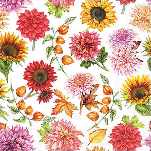 Autumn Blooming-Luncheon Size Napkins