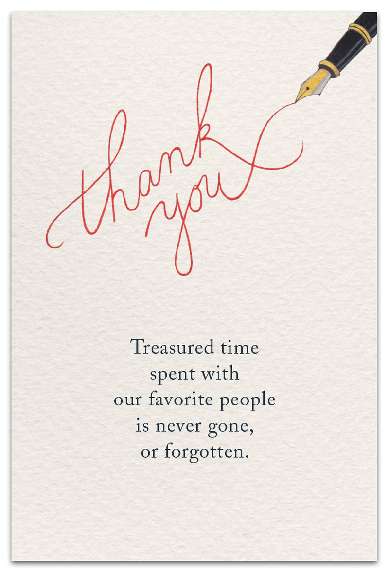 Cursive Thank You  Card