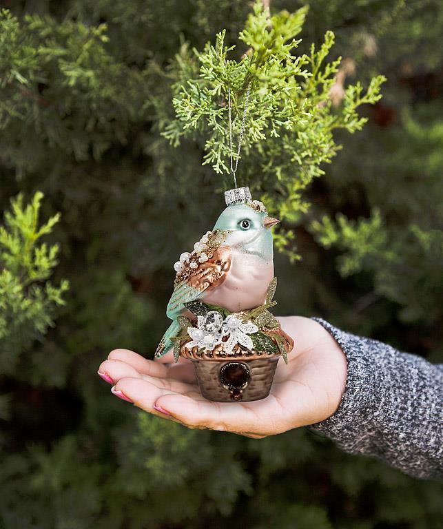 Bird on Nest Ornament