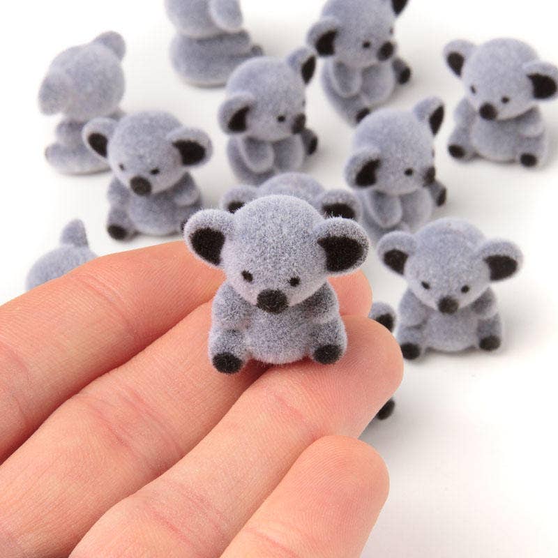 Miniature Flocked Baby Koala Bear - Sold Individually
