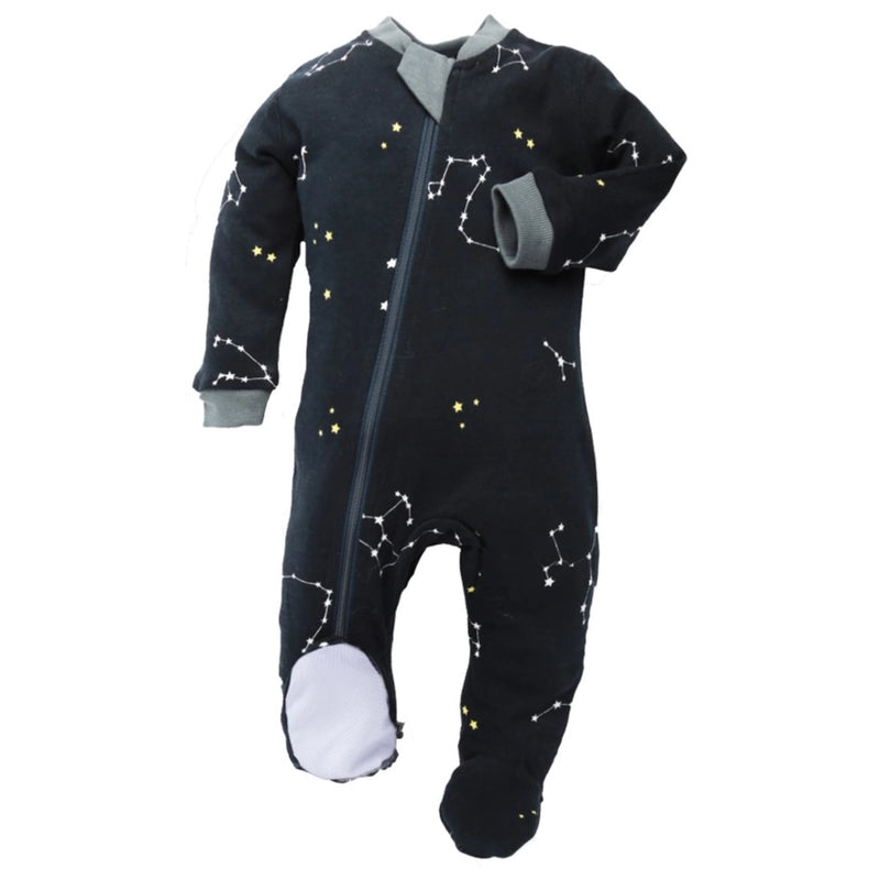 Galaxy Love - Navy - Babysuit - Footed- Zippy Jamz