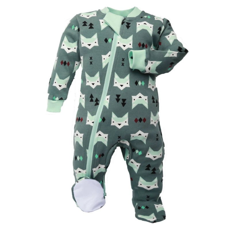 Quiet Fox - Babysuit - Footed-  Zippy Jamz