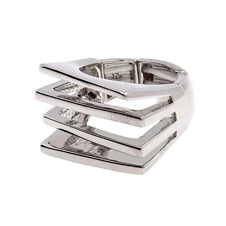 Clean Bold Angular Stretch Ring