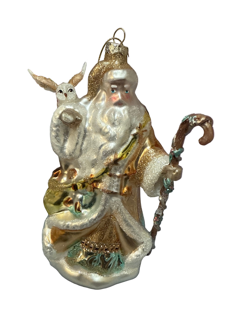 Blown glass Santa