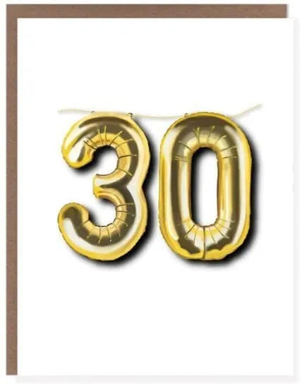 30 Balloon Card