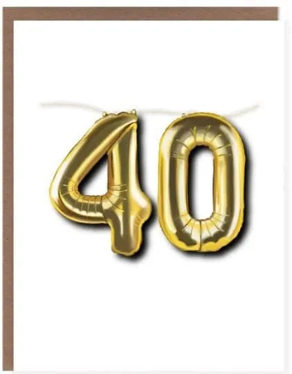 40 Balloon Card