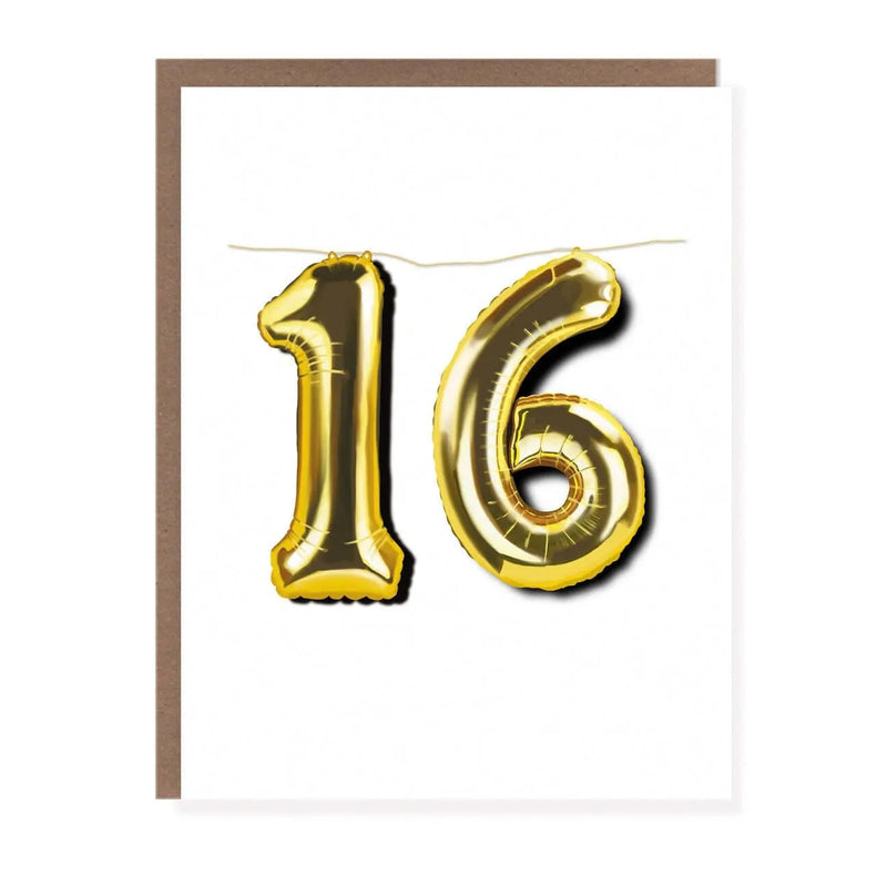 16 Balloon Card