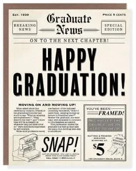 Graduation Newspaper Card