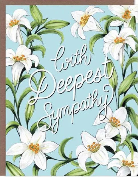 Deepest Sympathy Lilies Card