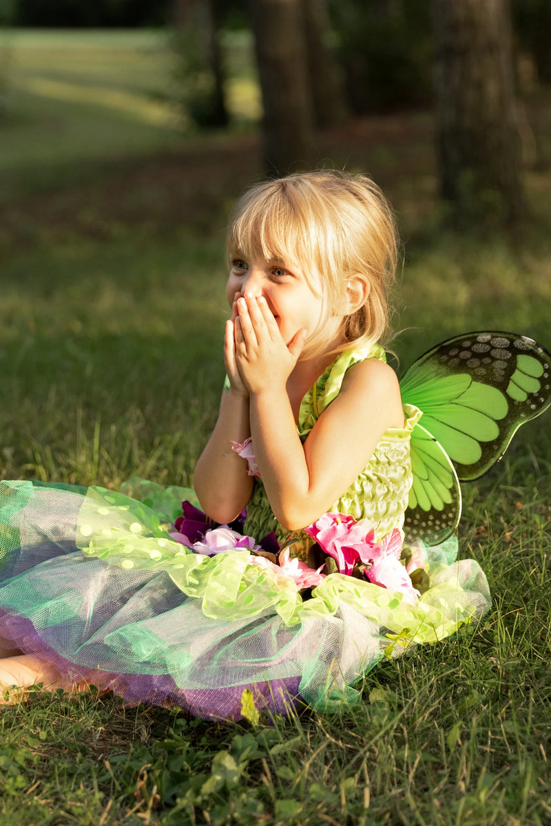 Fairy Blooms Deluxe Dress-GREEN