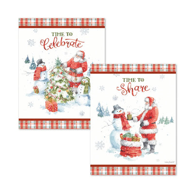 2 Assorted Christmas Time Boxed Christmas Cards - Lemon And Lavender Toronto