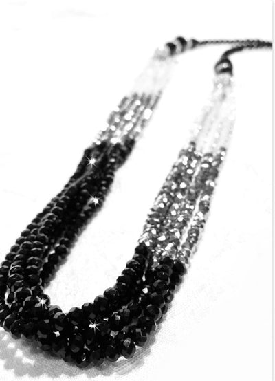 2 in 1 Cinderella Black & Silver Necklace - Lemon And Lavender Toronto