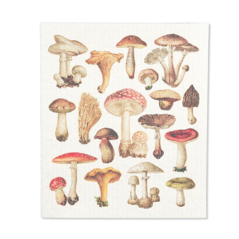 Mushrooms Swedish Dishcloth
