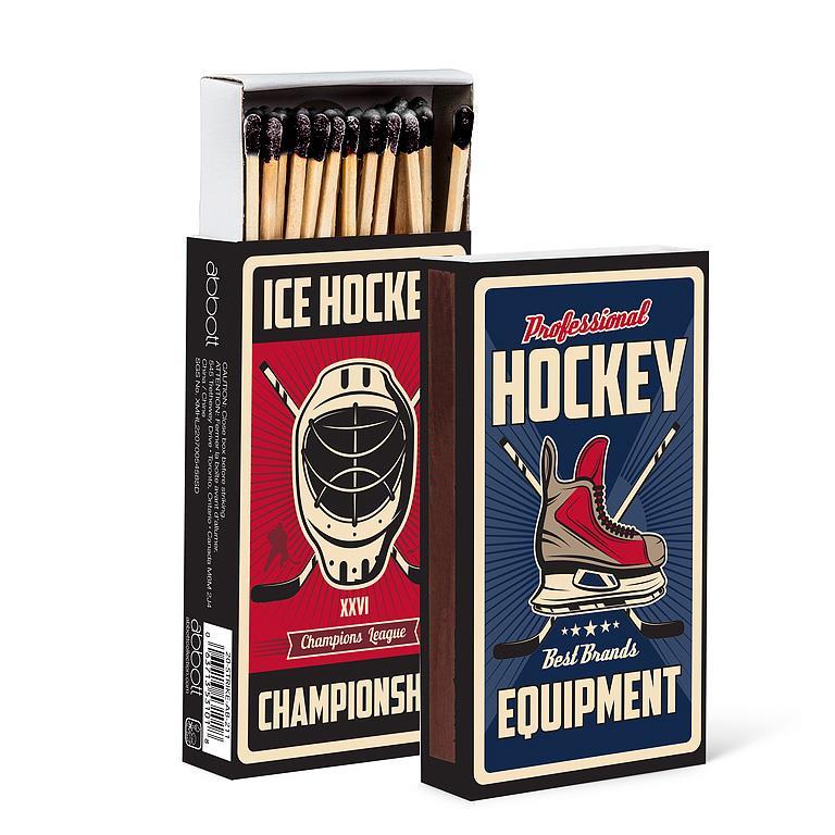 Retro Hockey Print Matches.
