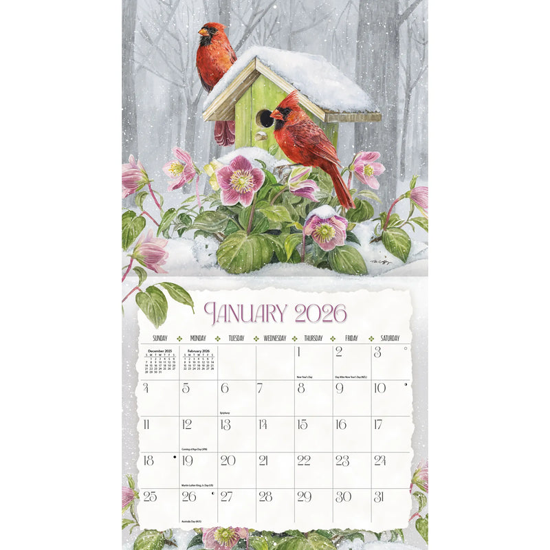 Birdhouses 2026 Wall Calendar
