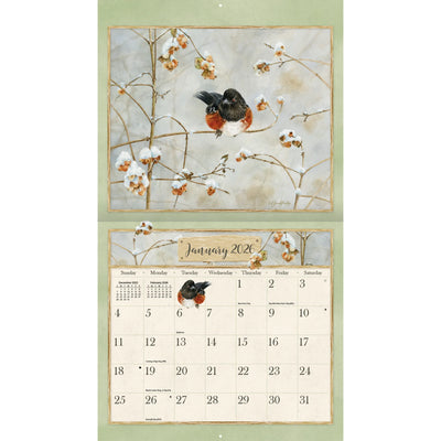 Birds In The Garden  2026 Wall Calendar