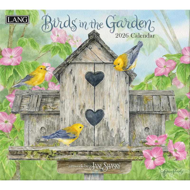Birds In The Garden  2026 Wall Calendar