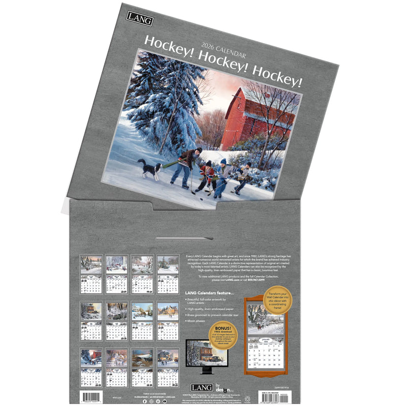 Hockey Hockey Hockey 2026 Wall Calendar