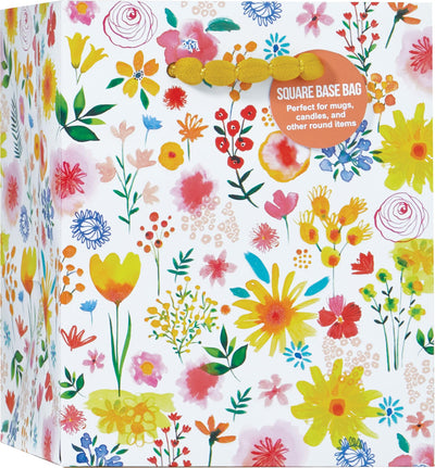 Floral Splash Small Square Base Gift Bag