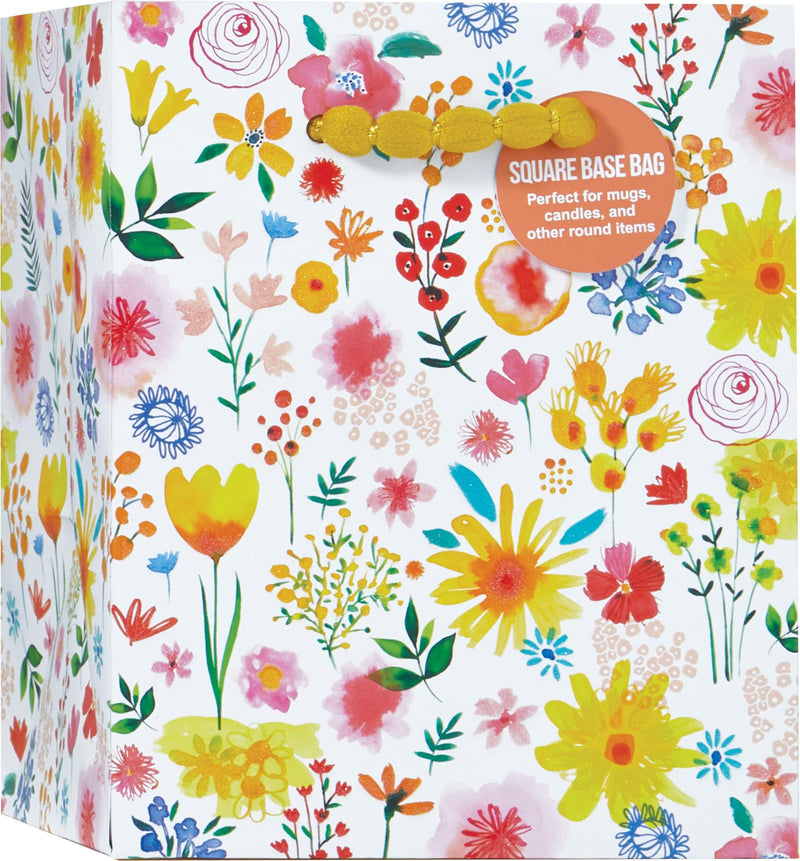 Floral Splash Small Square Base Gift Bag