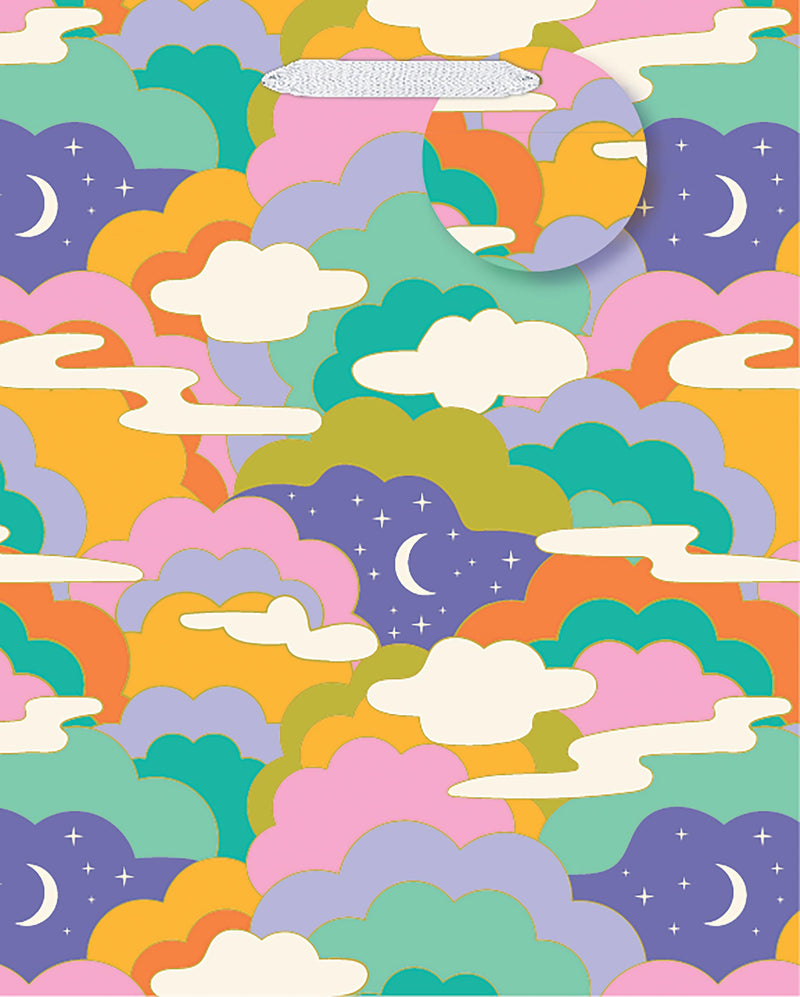 Cosmic Flower-Moonscape Medium Tote Bag