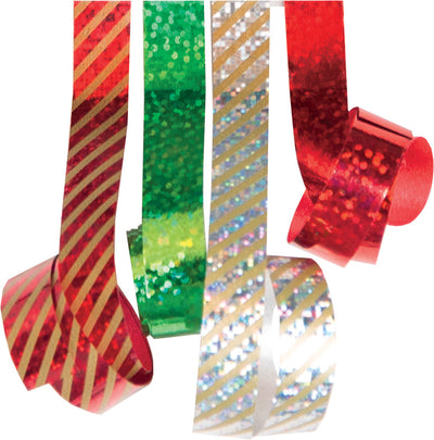 Holiday Holographic Mix Curling Ribbon