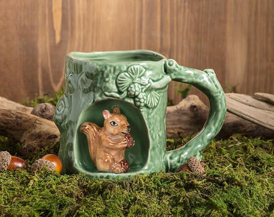 Tree Look Mug with Squirrel
