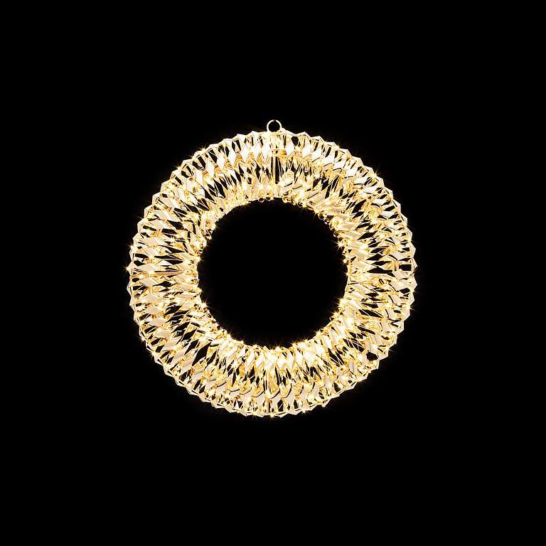 Extra Small Shiny Ribbon 480L Micro LED Wreath